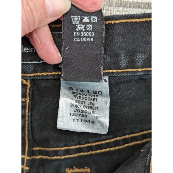 Calvin Klein Jeans Black Jeans Size 14 Bootcut -0424B181 - Picture 4 of 9